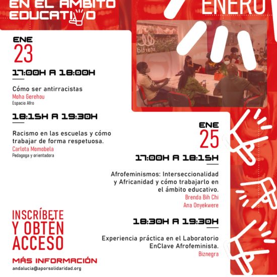 Taller online antirracista en el ámbito educativo, Alianza por la Solidaridad