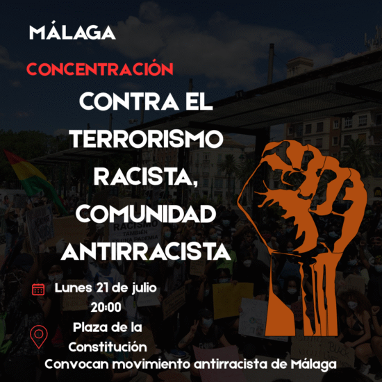 Concentración antirracista 21 de julio 2025 a las 20:00
